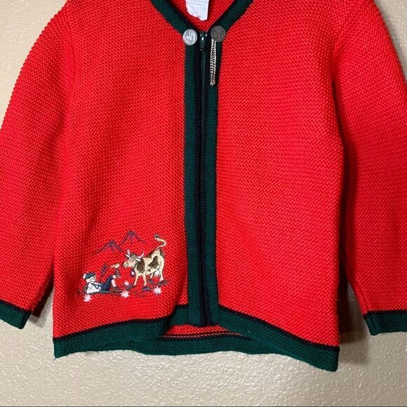 Usar Trachten wool blend red sweater - Picture 4 of 14